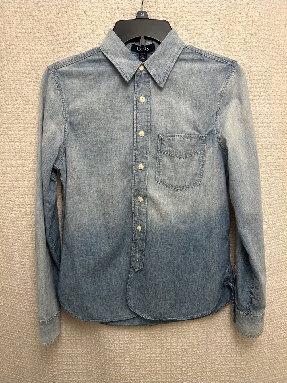 Chaps Light Blue Denim Button-Down Shirt